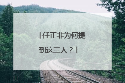 任正非为何提到这三人？