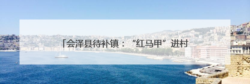 会泽县待补镇：“红马甲”进村入户开展“零距离”暖心服务