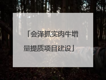 会泽抓实肉牛增量提质项目建设