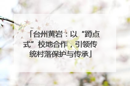 台州黄岩：以“蹲点式”校地合作，引领传统村落保护与传承