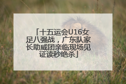 十五运会U16女足八强战，广东队家长助威团亲临现场见证读秒绝杀