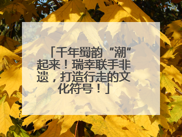 千年蜀韵“潮”起来！瑞幸联手非遗，打造行走的文化符号！
