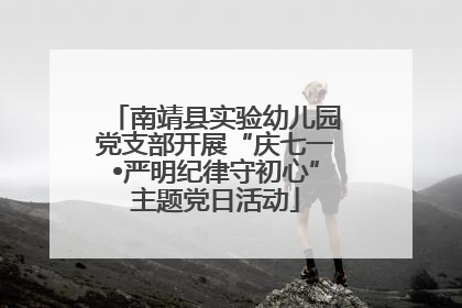 南靖县实验幼儿园党支部开展“庆七一•严明纪律守初心”主题党日活动