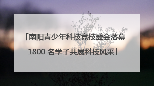 南阳青少年科技竞技盛会落幕 1800 名学子共展科技风采