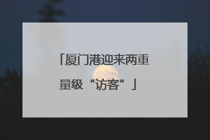 厦门港迎来两重量级“访客”