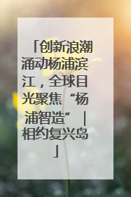 创新浪潮涌动杨浦滨江，全球目光聚焦“杨浦智造”｜相约复兴岛