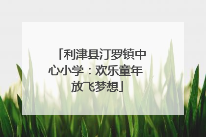 利津县汀罗镇中心小学：欢乐童年 放飞梦想