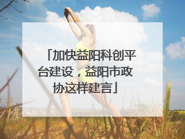 加快益阳科创平台建设，益阳市政协这样建言