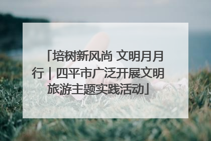 培树新风尚 文明月月行｜四平市广泛开展文明旅游主题实践活动