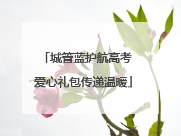 城管蓝护航高考 爱心礼包传递温暖