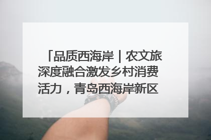 品质西海岸｜农文旅深度融合激发乡村消费活力，青岛西海岸新区的乡村振兴实践