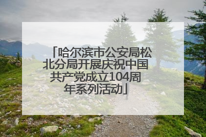 哈尔滨市公安局松北分局开展庆祝中国共产党成立104周年系列活动