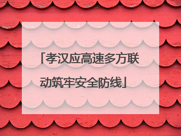 孝汉应高速多方联动筑牢安全防线
