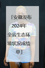 安徽发布2024年全省生态环境状况成绩单