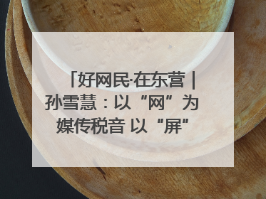 好网民·在东营｜孙雪慧：以“网”为媒传税音 以“屏”为介助发展