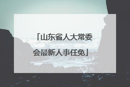 山东省人大常委会最新人事任免