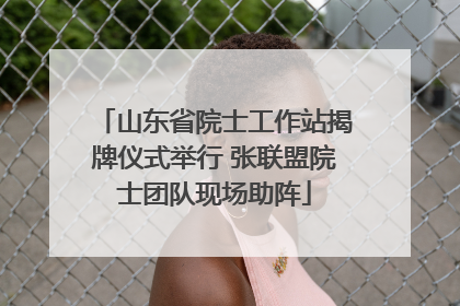 山东省院士工作站揭牌仪式举行 张联盟院士团队现场助阵