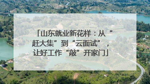 山东就业新花样：从“赶大集”到“云面试”，让好工作“敲”开家门