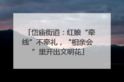 岱庙街道：红娘“牵线”不牵礼，“相亲会”里开出文明花