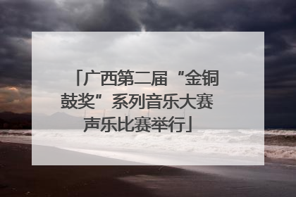 广西第二届“金铜鼓奖”系列音乐大赛声乐比赛举行