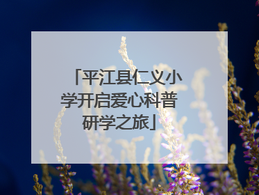 平江县仁义小学开启爱心科普研学之旅