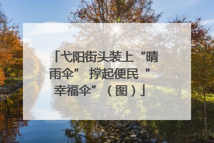 弋阳街头装上“晴雨伞” 撑起便民“幸福伞”（图）