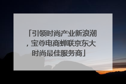 引领时尚产业新浪潮，宝尊电商蝉联京东大时尚最佳服务商