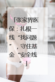 张家界医保：扎根一线“找问题”，守住基金“安全线”