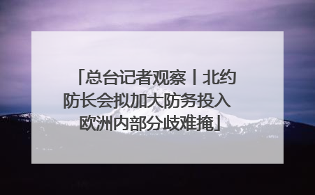 总台记者观察丨北约防长会拟加大防务投入 欧洲内部分歧难掩