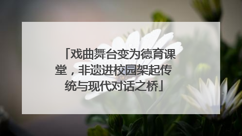 戏曲舞台变为德育课堂，非遗进校园架起传统与现代对话之桥