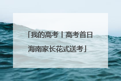 我的高考丨高考首日 海南家长花式送考
