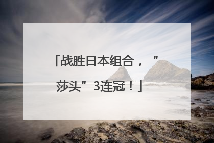 战胜日本组合，“莎头”3连冠！