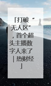 打破“无人区”，首个超头主播数字人来了｜热财经