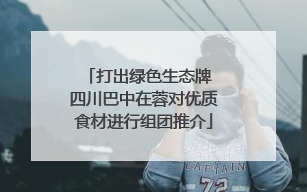 打出绿色生态牌 四川巴中在蓉对优质食材进行组团推介