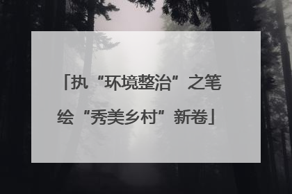 执“环境整治”之笔 绘“秀美乡村”新卷