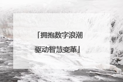 拥抱数字浪潮 驱动智慧变革