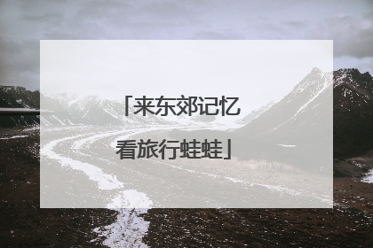 来东郊记忆 看旅行蛙蛙