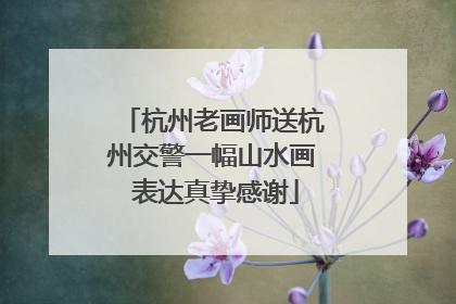 杭州老画师送杭州交警一幅山水画 表达真挚感谢