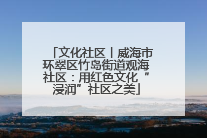 文化社区丨威海市环翠区竹岛街道观海社区：用红色文化“浸润”社区之美
