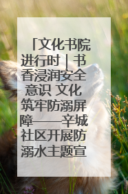 文化书院进行时｜书香浸润安全意识 文化筑牢防溺屏障——辛城社区开展防溺水主题宣传活动