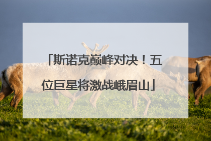 斯诺克巅峰对决！五位巨星将激战峨眉山