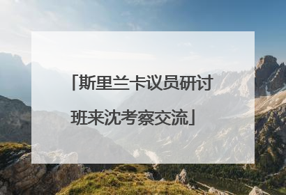 斯里兰卡议员研讨班来沈考察交流