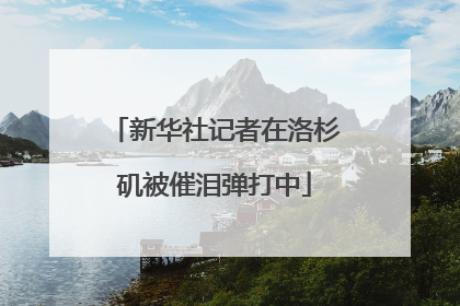 新华社记者在洛杉矶被催泪弹打中