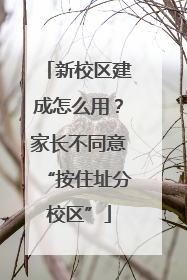 新校区建成怎么用？家长不同意“按住址分校区”