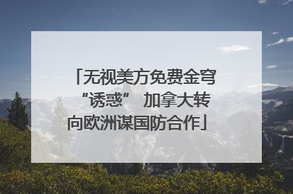 无视美方免费金穹“诱惑” 加拿大转向欧洲谋国防合作