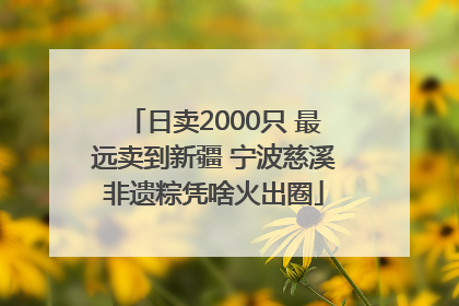 日卖2000只 最远卖到新疆 宁波慈溪非遗粽凭啥火出圈