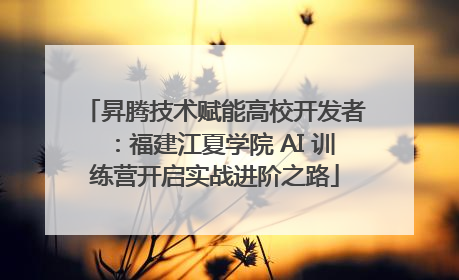 昇腾技术赋能高校开发者：福建江夏学院 AI 训练营开启实战进阶之路