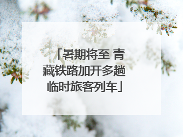 暑期将至 青藏铁路加开多趟临时旅客列车