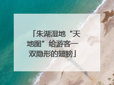 朱湖湿地“天地图”给游客一双隐形的翅膀