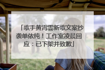 歌手黄霄雲新歌文案抄袭单依纯！工作室凌晨回应：已下架并致歉
